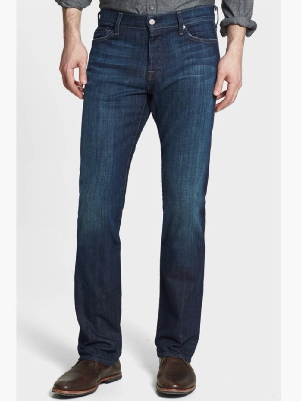 7 For All Mankind Standard Straight Leg Dark Wash Stretch Jeans size 36